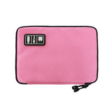 Portable Multifunctional u Disk Storage Bag for Mobile Phone Accessories - Pink - Front View