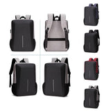 Men Anti-theft Hard Shell Backpack with Alloy Frame - Red - Side View