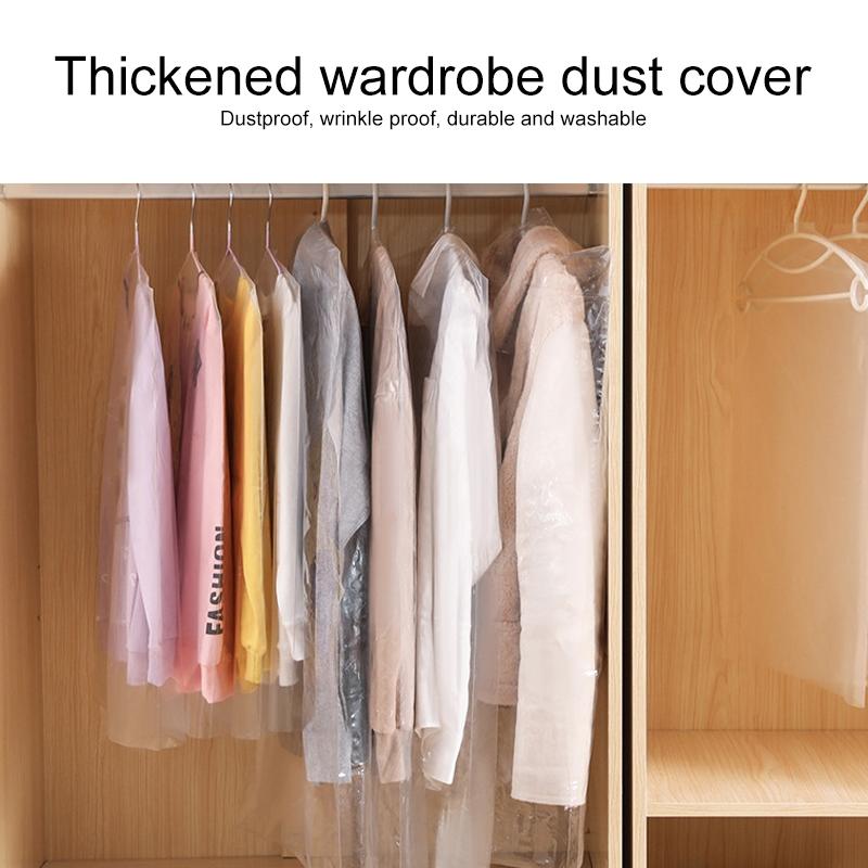 100 Disposable Dust Bags - 60x130cm - Thick Pe Material - Transparent