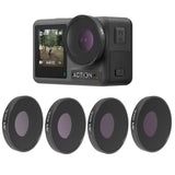 4-in-1 Lens Filter Set for Dji Action 3 - Nd8pl Nd16pl Nd32pl Nd64pl