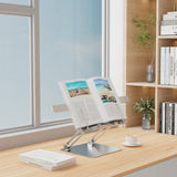 Portable Folding Laptop Stand with Adjustable Heat Dissipation - Book Clips