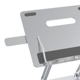 Portable Folding Laptop Stand with Adjustable Heat Dissipation - Book Clips - Rear View