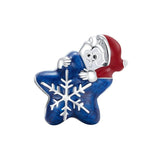 925 Sterling Silver Christmas Bead For Diy Accessories - Front View