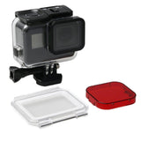 60m Waterproof Diving Case for Gopro Hero6 / 5 with Touch Screen Back Door and Filter Buckle - Rear View