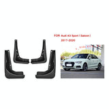 For Audi A3 Sedan Sport 2017-2020 4Pcs / Set Car Auto Soft Plastic Splash Flaps Fender Guard - Side View