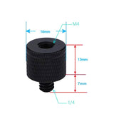 4-Piece A29 M4 To 1 / 4 Male Screw Adapter Set - Side View