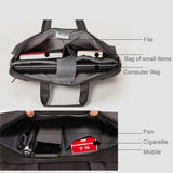 Waterproof Nylon Laptop Bag - 15.6 Inch One Shoulder Portable - Black - Extra Image