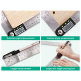 Digital Angle Finder Protractor Ruler - Lcd Display - Close-Up Angle
