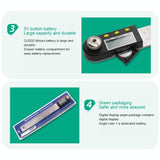 Digital Angle Finder Protractor Ruler - Lcd Display - Rear View