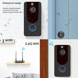 1080P Full Hd Wifi Security Doorbell With Intercom And Weather Resistance - Low Angle