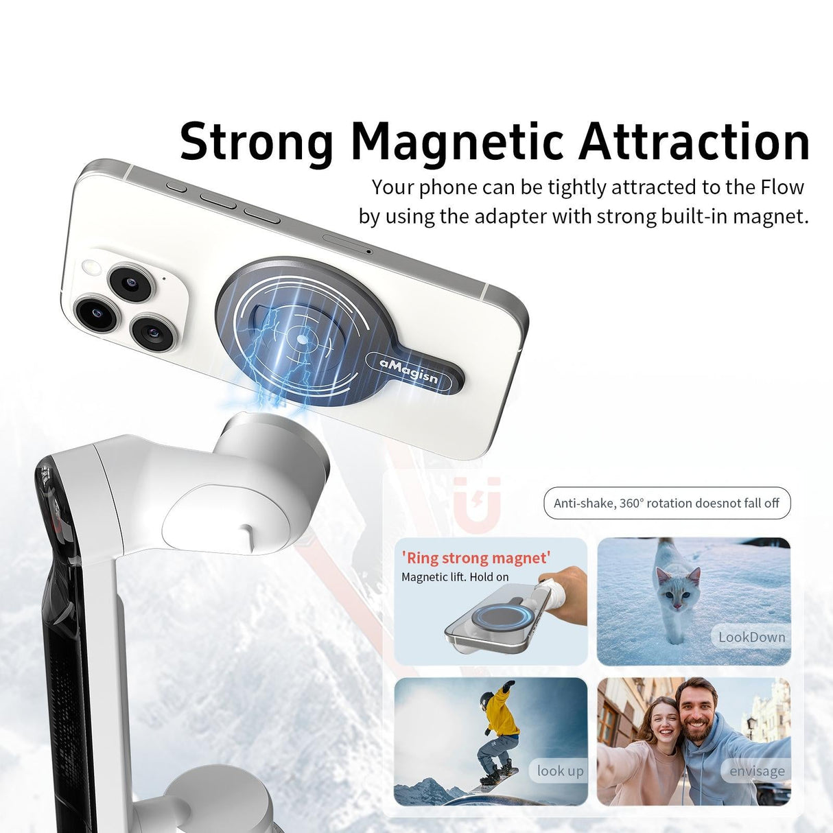 Insta360 Flow Magnetic Adapter for Amagisn Gimbal - Magsafe Compatible