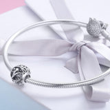 925 Sterling Silver 26 English Letter Beads For Diy Bracelets & Necklaces Style - V - Rear View