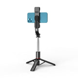 Bluetooth Remote Selfie Stick with Detachable Fill Light and Tripod - Side View