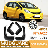 For Honda Fit Jazz 2011-2013 4Pcs / Set Car Auto Soft Plastic Splash Flaps Fender Guard - Front View