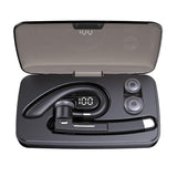 Rotatable Bluetooth Earphone with Charging Box & Digital Display - Side View