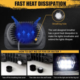 Car 7 Inch Square Dc9 - 30V Led Headlight Modification Accessories For Jeep Wrangler - Close-Up Angle