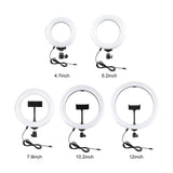 6.2 Led Ring Light with Usb 3 Modes Dimmable Desktop Tripod Cold Shoe Ball Head