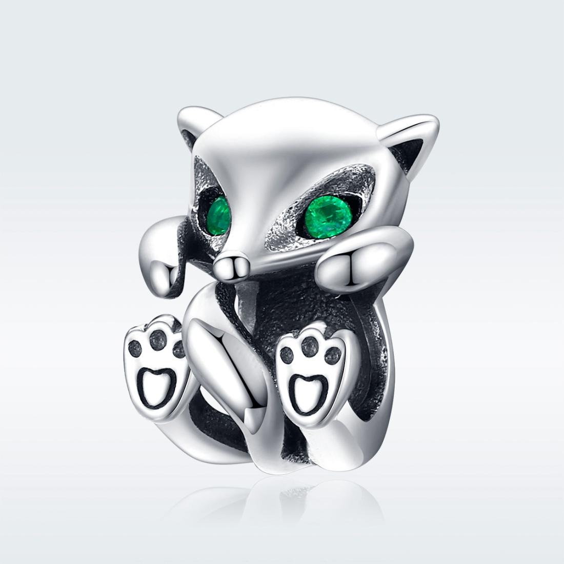 925 Sterling Silver Fox Charm Beads For Diy Bracelets