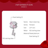 925 Sterling Silver Heart Clover Beads For Diy Bracelet Or Necklace - Side View