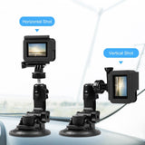 Universal Car Phone Mount with Suction Cup and Tripod Adapter - Close-Up Angle