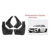 For Mercedes-Benz E-Class Sport 2016 4Pcs / Set Car Auto Soft Plastic Splash Flaps Fender Guard - Side View