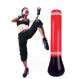 1.5M Inflatable Punching Bag For Adults And Children - Pvc Boxing Column Tumbler - Front View