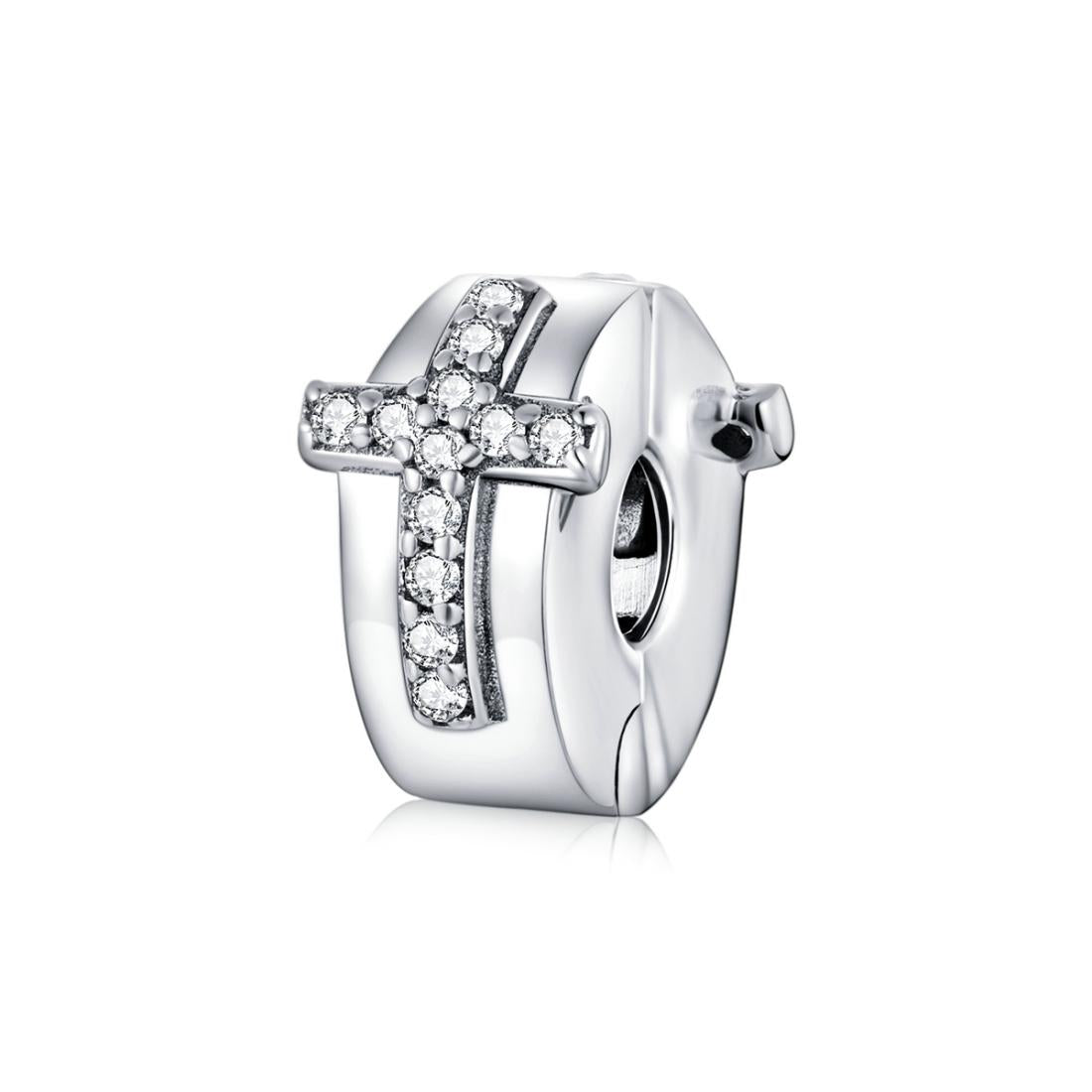 925 Sterling Silver Cross Bead Buckle For Diy Accessories