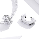 925 Sterling Silver Cross Bead Buckle For Diy Accessories - Close-Up Angle