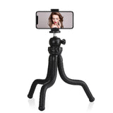 Flexible Mini Octopus Tripod with Ball Head and Phone Clamp for Slr Cameras Gopro and Cellphones - Side View