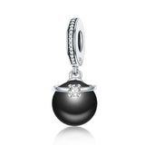 925 Sterling Silver Pearl Pendant For Diy Bracelets & Necklaces - Front View