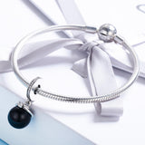 925 Sterling Silver Pearl Pendant For Diy Bracelets & Necklaces - Close-Up Angle