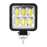 Car Square Work Light With 6 Cob Lamp Beads - Top-Down View
