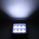 Car Square Work Light With 6 Cob Lamp Beads - Low Angle