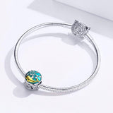 925 Sterling Silver Whale Star Beads For Diy Bracelets & Necklaces - Low Angle