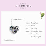 925 Sterling Silver Tree Of Life Zircon Bead Bracelet / Necklace Set - Top-Down View