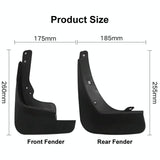 For Hyundai I30 / I30Cw Wagon 2007-2012 4Pcs / Set Car Auto Soft Plastic Splash Flaps Fender Guard - Top-Down View