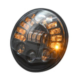 7 Inch Car Matrix Gradient Led Headlight Lamps For Jeep Wrangler - Front View