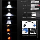 7 Inch Car Matrix Gradient Led Headlight Lamps For Jeep Wrangler - Low Angle
