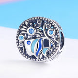 925 Sterling Silver Underwater World Fish & Crab Beads - Side View