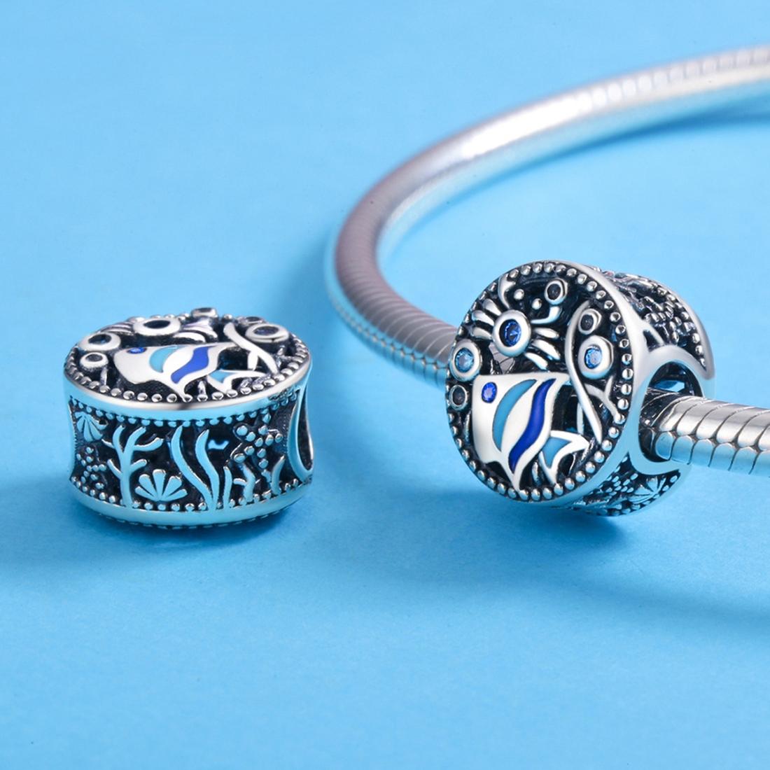925 Sterling Silver Underwater World Fish & Crab Beads
