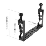 Upgraded Dual Handheld Diving Arm for Underwater Photography - Side View
