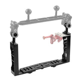 Upgraded Dual Handheld Diving Arm for Underwater Photography - 45-Degree Angle