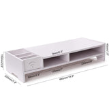 Versatile Desktop Monitor Stand - Sturdy Wood Riser for Laptop Notebook Tv - 45-Degree Angle