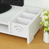 Versatile Desktop Monitor Stand - Sturdy Wood Riser for Laptop Notebook Tv - Low Angle