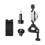 Universal Phone Mount for Handlebars with Clamp and Screw - Low Angle