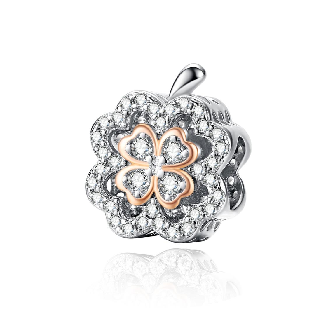925 Sterling Silver Zircon Beaded Diy Bracelet Charm