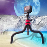 Flexible Mini Octopus Tripod with Phone Clamp for Iphone Galaxy Huawei Gopro - Front View
