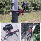 Flexible Mini Octopus Tripod with Phone Clamp for Iphone Galaxy Huawei Gopro - Top-Down View