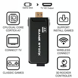 32Gb 4K Retro Game Stick + 2 Wireless Gamepads & 3000 Games - Rear View