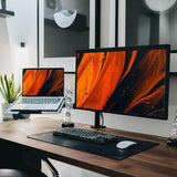 Rotatable Dual Screen Laptop Stand for Desktop - Side View